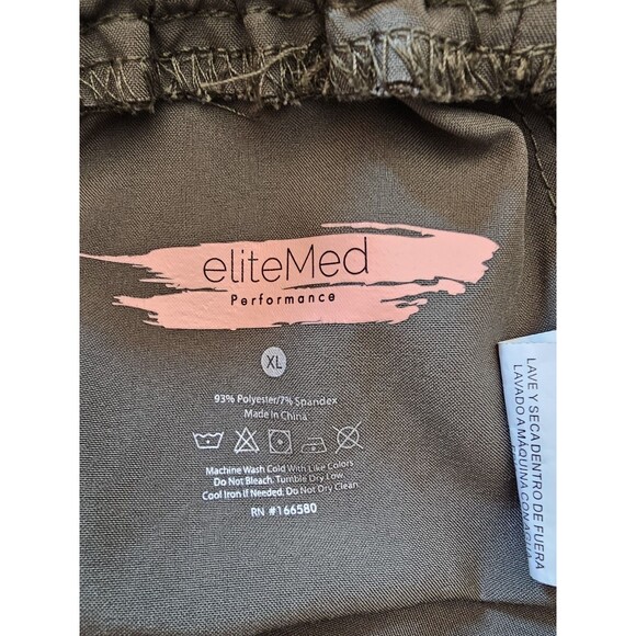 eliteMed Performance Scrub Pants Olive Jogger Style Women’s Size XL - Picture 8 of 11